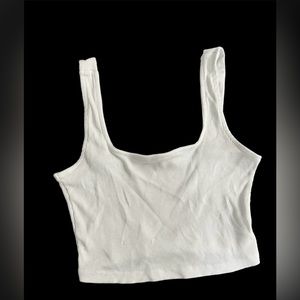 Plain white crop top